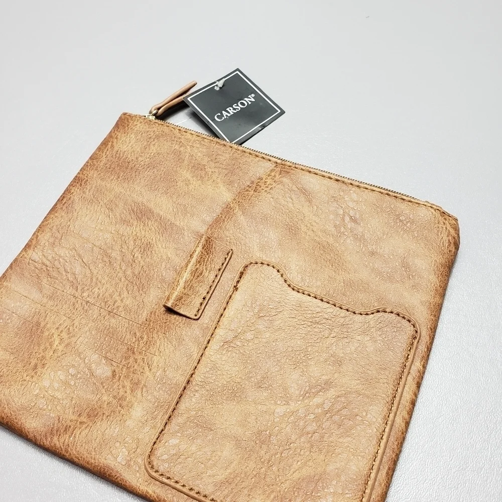 Carson faux leather brown small bag